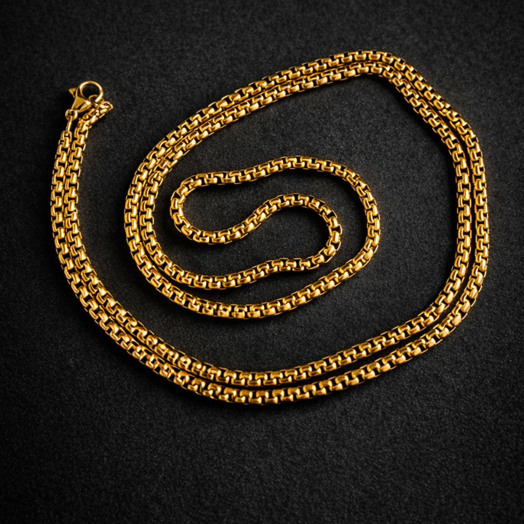 Square Bead Chain 3.0 mm in Stainless Steel