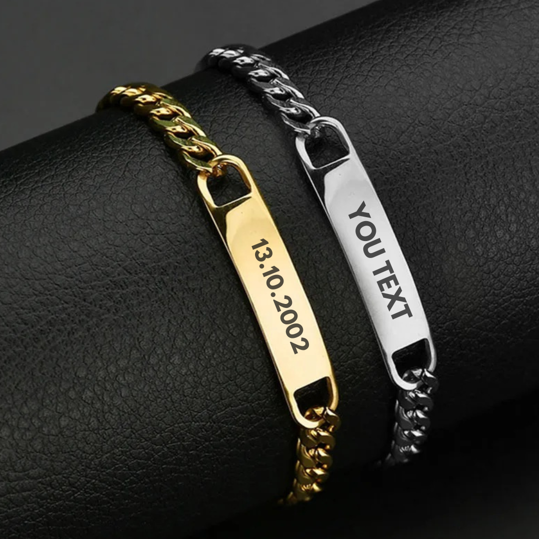 Personalized Stainless Steel Bracelet for Men and Women | Custom Engraving Available