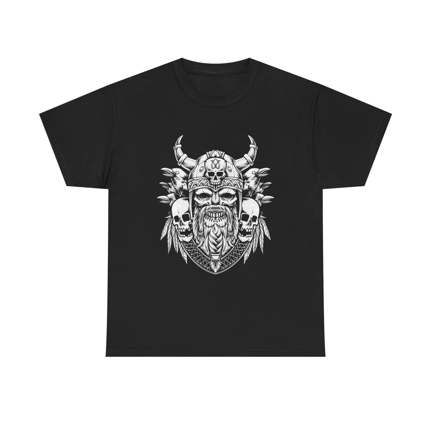 Viking Warrior Skull T-Shirt – Norse Fighter Apparel, Valhalla Spirit