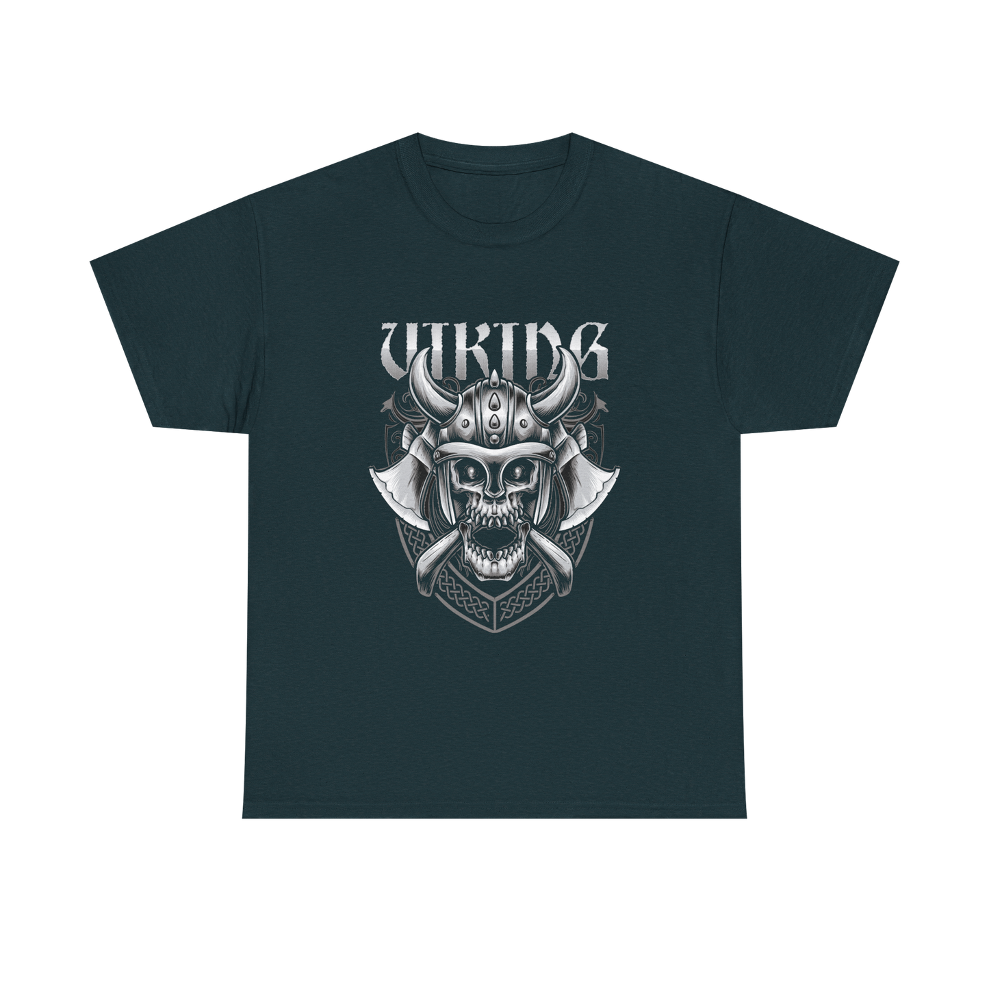 Men's Nordic Gothic Style Apparel - Viking Skull T-Shir