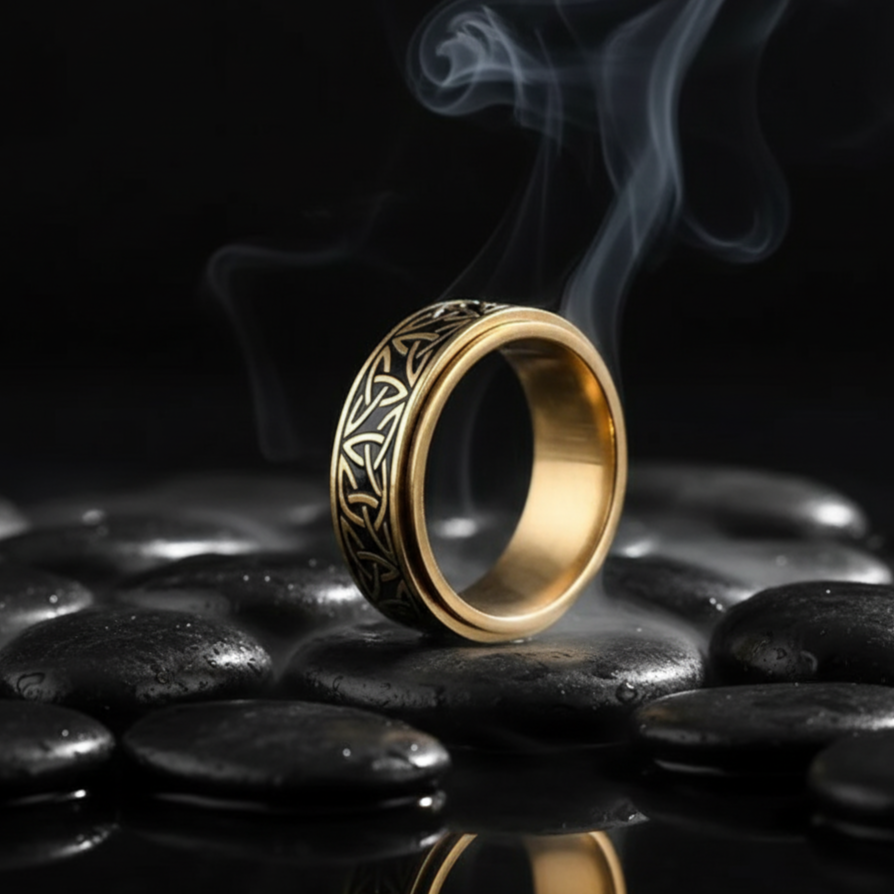 Basic Geometric Titanium Steel 18K Gold Plated Men'S Rings