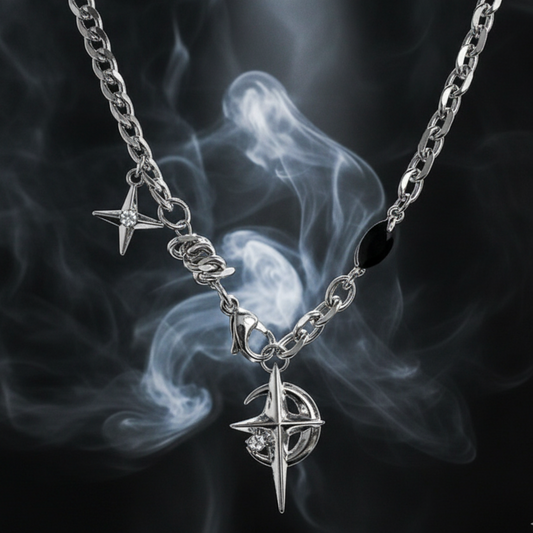 Star Titanium Steel Necklace Unisex | Casual Long-Lasting Plated Jewelry