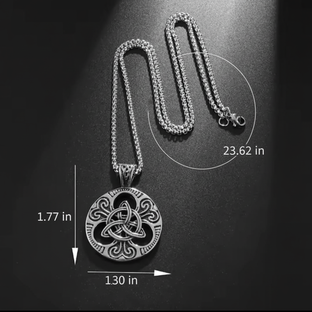 Celtic Trinity Knot Stainless Steel Necklace