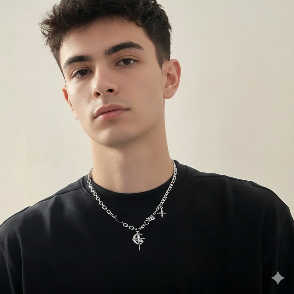 Star Titanium Steel Necklace Unisex | Casual Long-Lasting Plated Jewelry