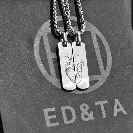 Heart Halves Necklace Set