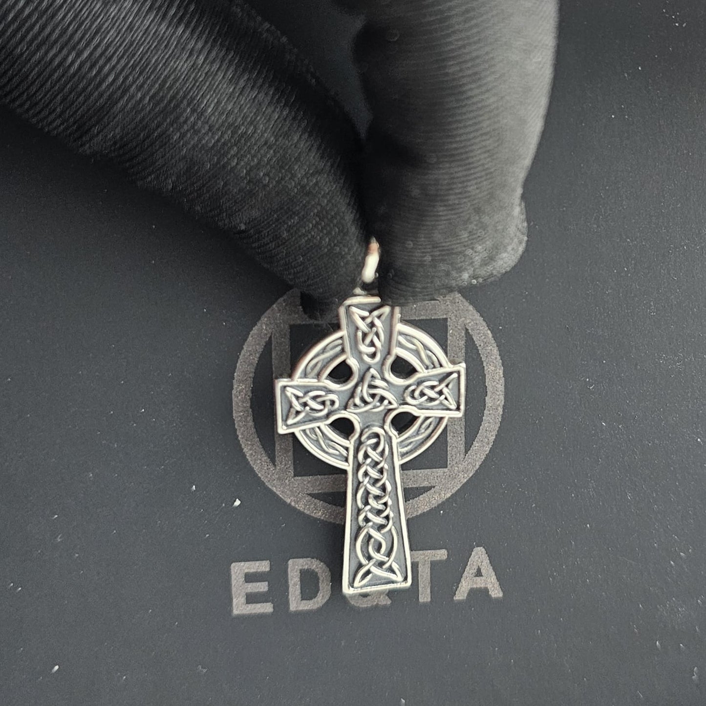 Celtic Cross Necklace for Men and Women, 925 Sterling Silver Celtic Cross Pendant.