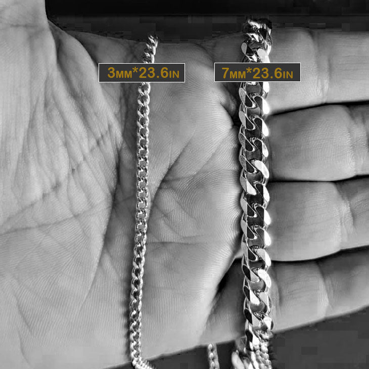Titanium Men’s Necklace – Cuban Link Chain
