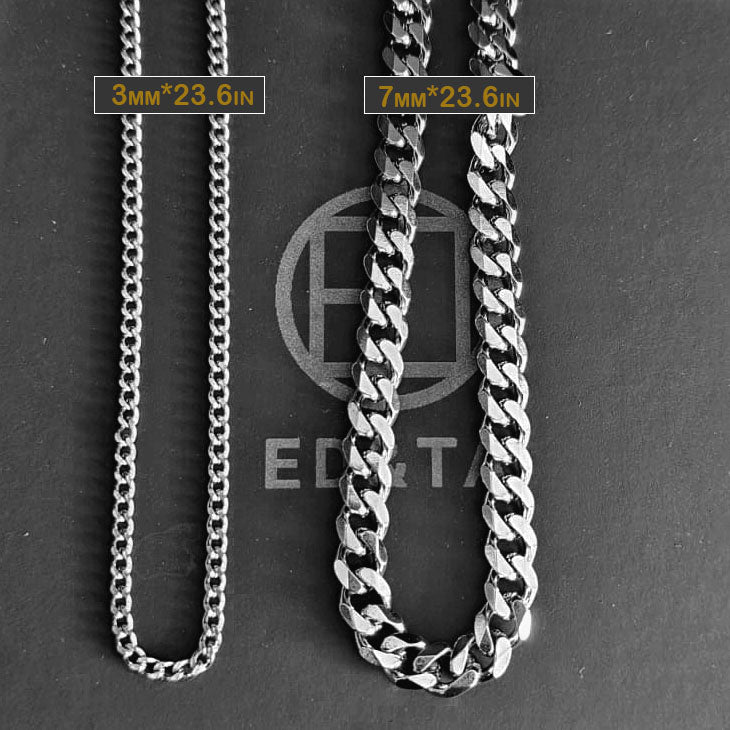 Titanium Men’s Necklace – Cuban Link Chain
