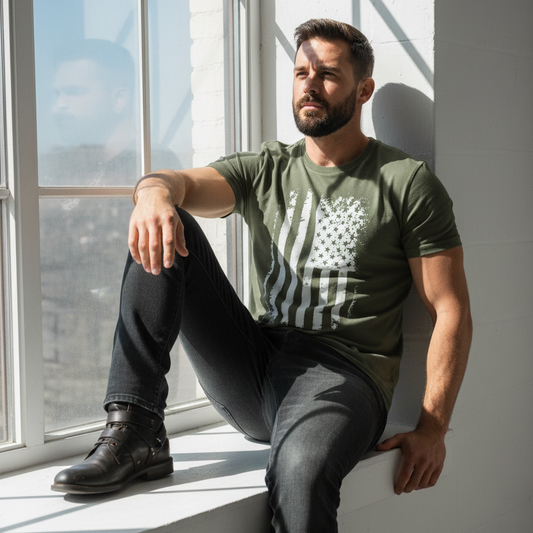 Distressed American Flag T-Shirt – Patriotic Style