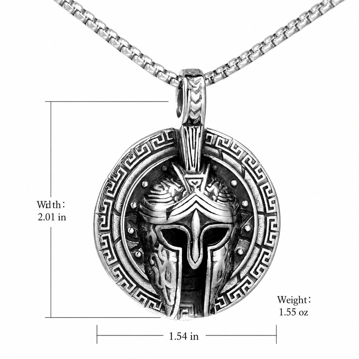 Spartan Helmet Necklace for Men – Greek Warrior Pendant