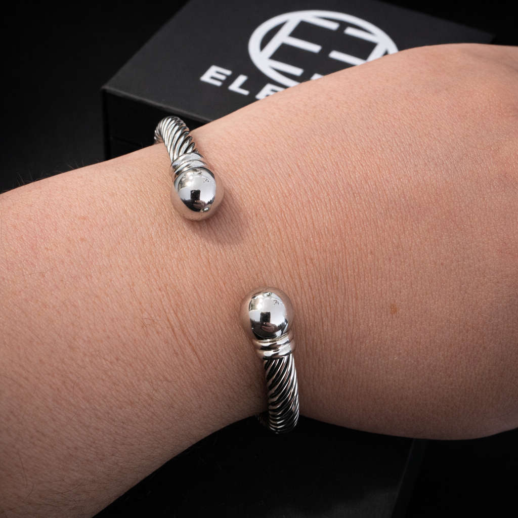 Hip Hop Geometric Bracelet for Men – 304 Steel 18K Gold Plated | Gold Silver