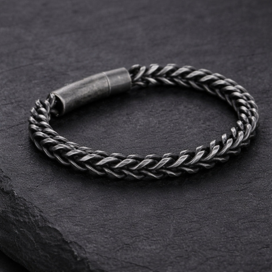 Franco Chain Bracelet – 304 Stainless Steel Wheat/Spiga Bracelet for Men