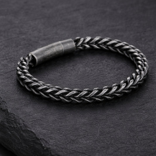 Franco Chain Bracelet – 304 Stainless Steel Wheat/Spiga Bracelet for Men
