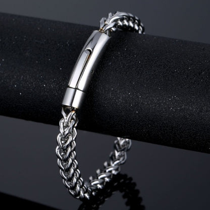 Franco Chain Bracelet – 304 Stainless Steel Wheat/Spiga Bracelet for Men