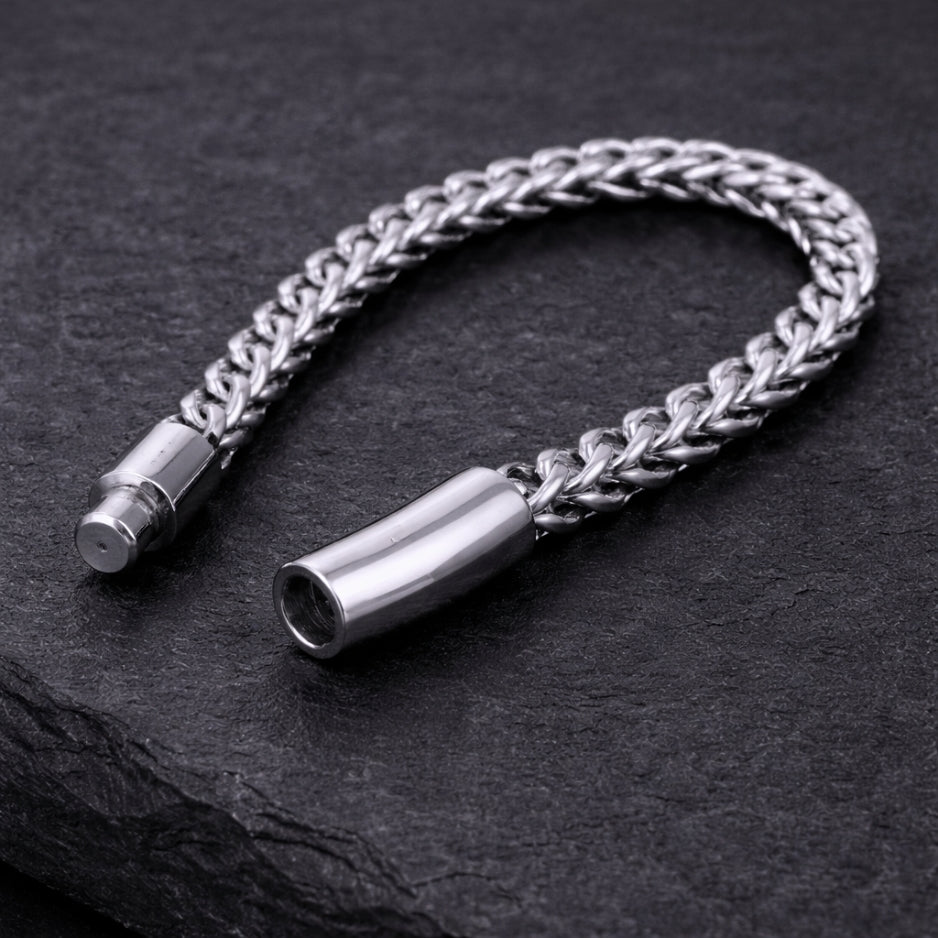 Franco Chain Bracelet – 304 Stainless Steel Wheat/Spiga Bracelet for Men
