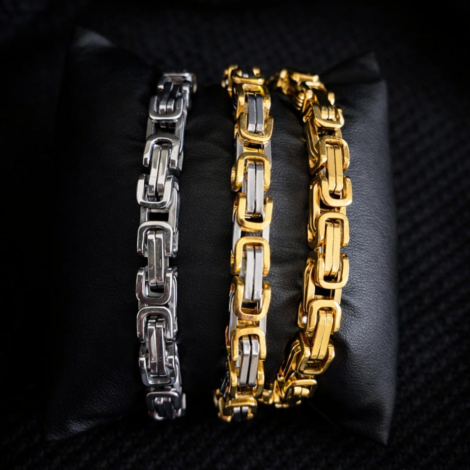 Hip Hop Link Bracelet – 304 Stainless Steel Chain Bracelet for Men