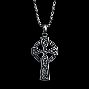 Celtic Cross Necklace for Men – Irish Christian Knotwork Pendant | 304 Stainless Steel