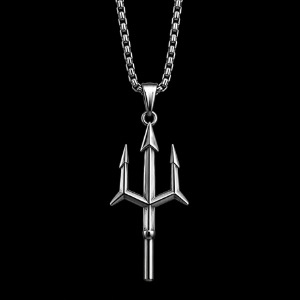 Poseidon Trident Necklace for Men – Greek God of the Sea Pendant