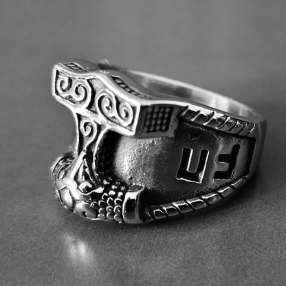 Punk Geometric 304 Stainless Steel Men'S Rings