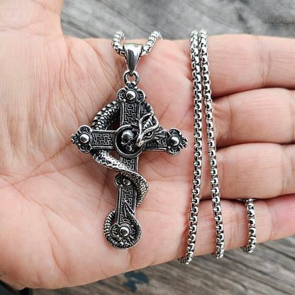 Dark skull, dragon, cross,