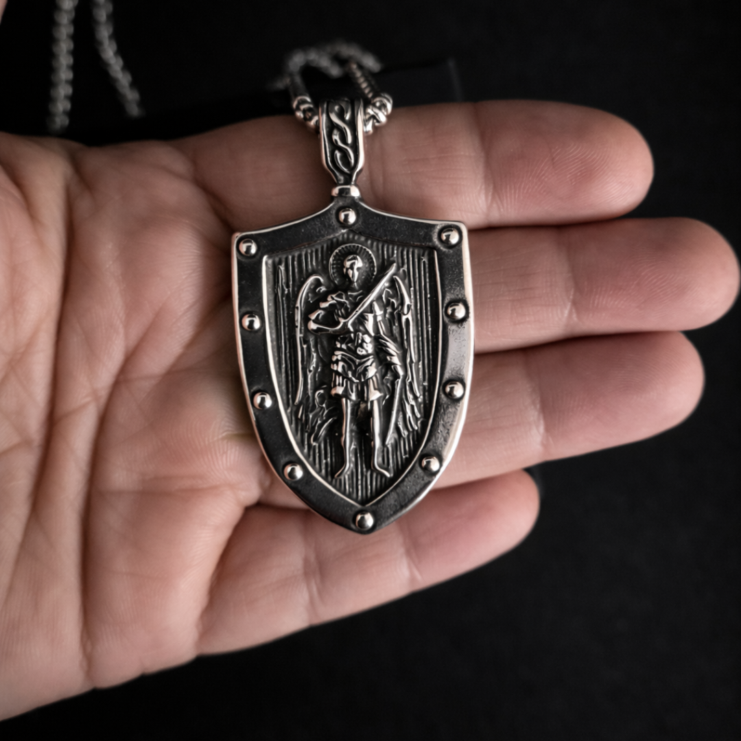 Archangel Michael Shield Necklace