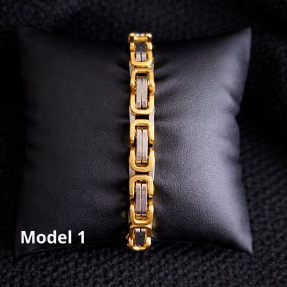 Hip Hop Link Bracelet – 304 Stainless Steel Chain Bracelet for Men