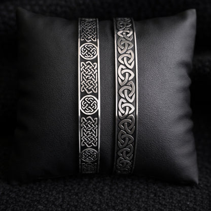 Viking Celtic Knot Bracelet – Nordic Titanium Steel Cuff for Men