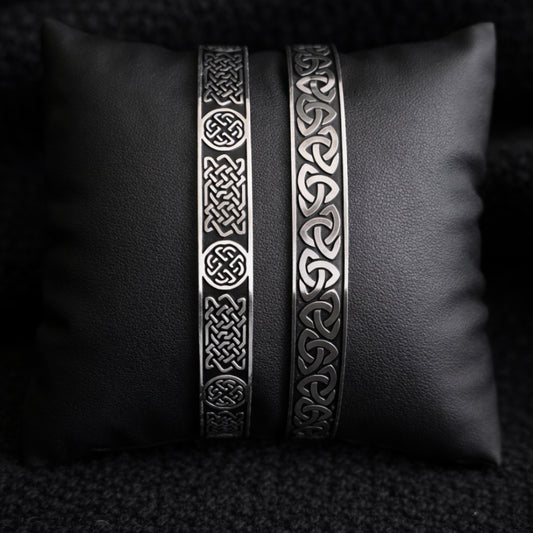 Viking Celtic Knot Bracelet – Nordic Titanium Steel Cuff for Men