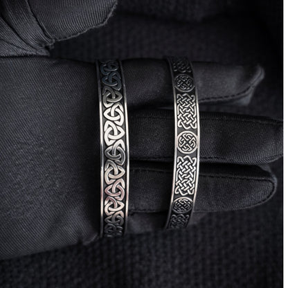Viking Celtic Knot Bracelet – Nordic Titanium Steel Cuff for Men