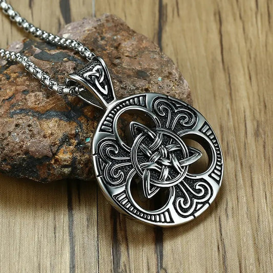 Necklace with Viking design, Retro Stainless Steel Jewelry for Men