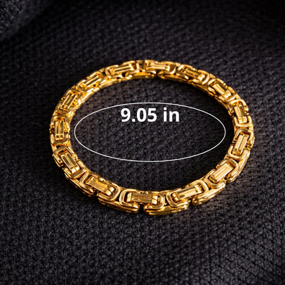Hip Hop Link Bracelet – 304 Stainless Steel Chain Bracelet for Men