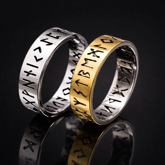 Men’s Retro Hip Hop Rune Ring