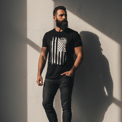 Distressed American Flag T-Shirt – Patriotic Style