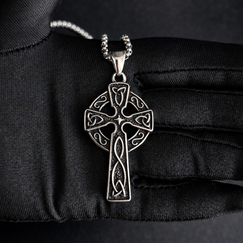 Celtic Cross Stainless Steel Necklace for Men