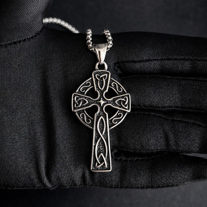 Celtic Cross Stainless Steel Necklace for Men