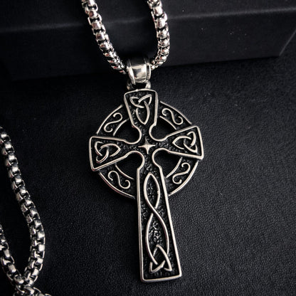 Celtic Cross Stainless Steel Necklace for Men