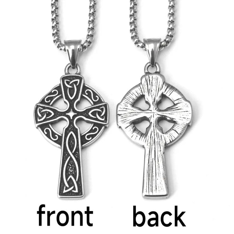 Celtic Cross Stainless Steel Necklace for Men
