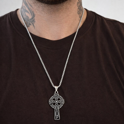 Celtic Cross Stainless Steel Necklace for Men