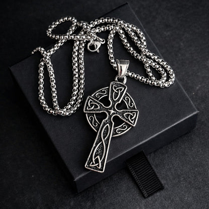 Celtic Cross Stainless Steel Necklace for Men