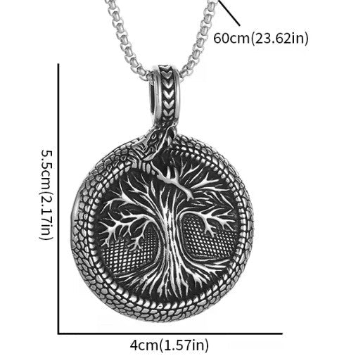 Tree of Life Pendant Necklace with helm of awe