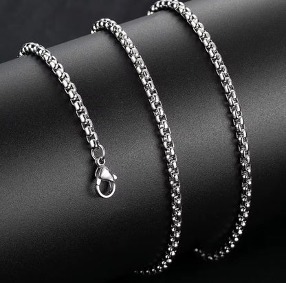 Square Bead Chain 3.0 mm in Stainless Steel