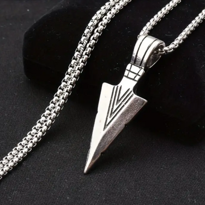 Vintage Arrow Necklace, Delicate Triangle Spearhead Arrowhead Pendant Necklace Gift Jewelry For Men