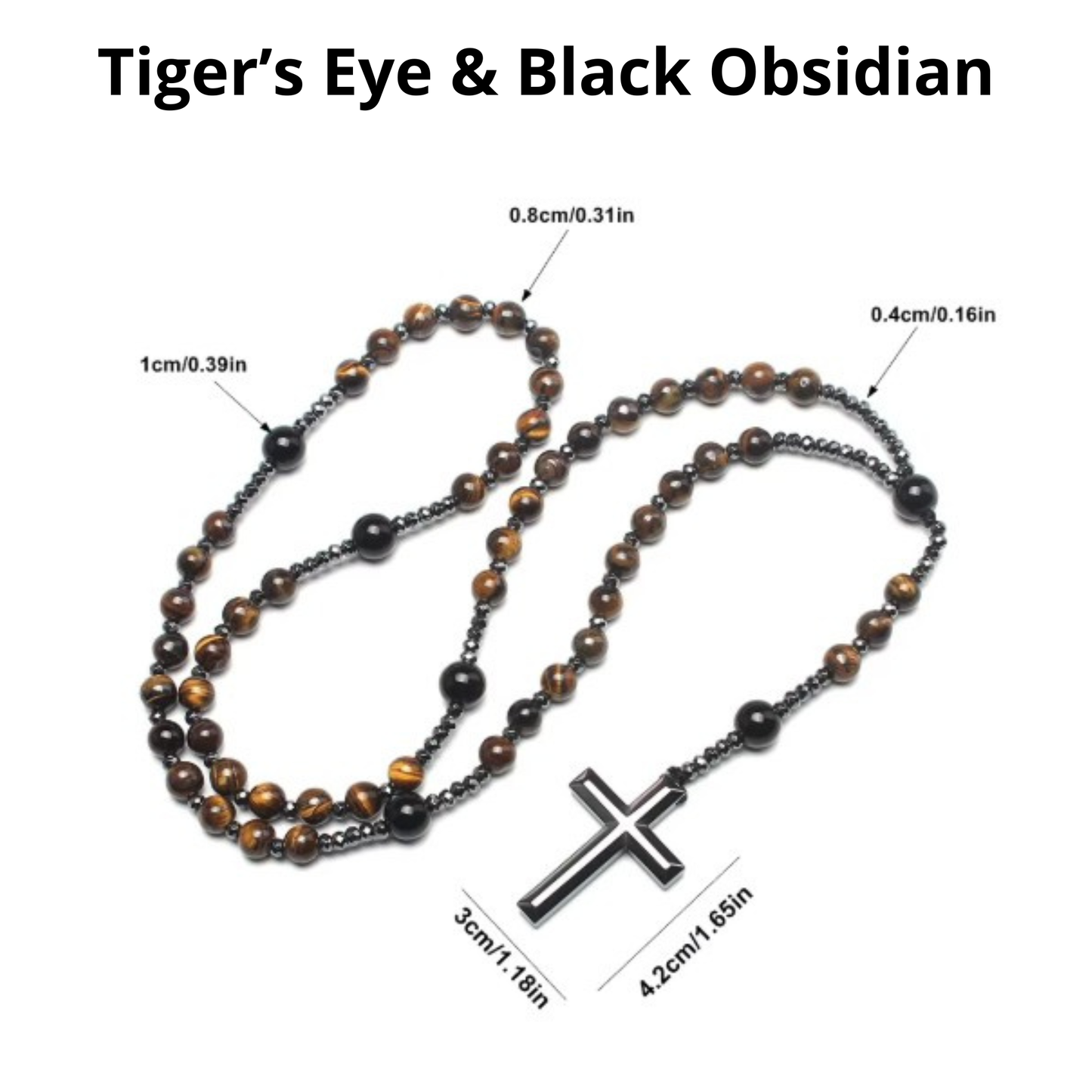 Prayer Rosary | Natural Stone Bead & Elegant Cross