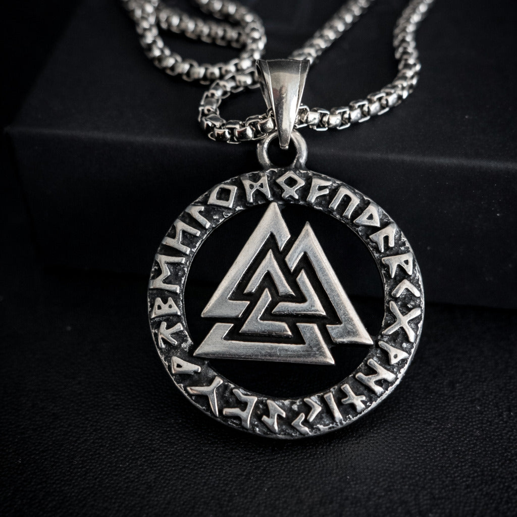 Norse Valknut Pendant Viking Necklace