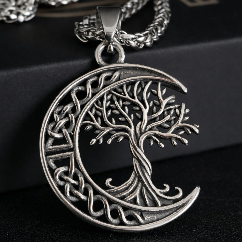 Moon Tree of Life Necklace for Women