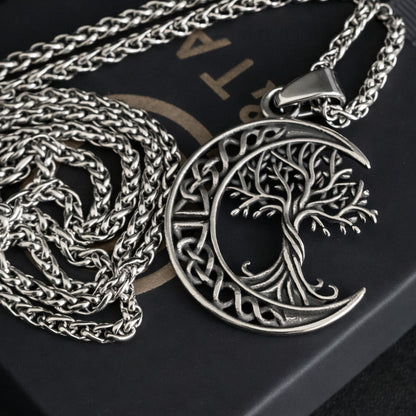 Moon Tree of Life Necklace for Women