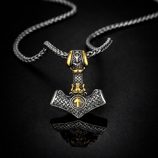Thor’s Hammer Viking Necklace in Stainless Steel