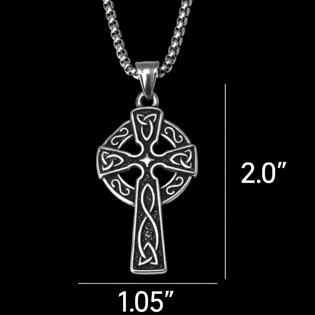 Celtic Cross Stainless Steel Necklace for Men