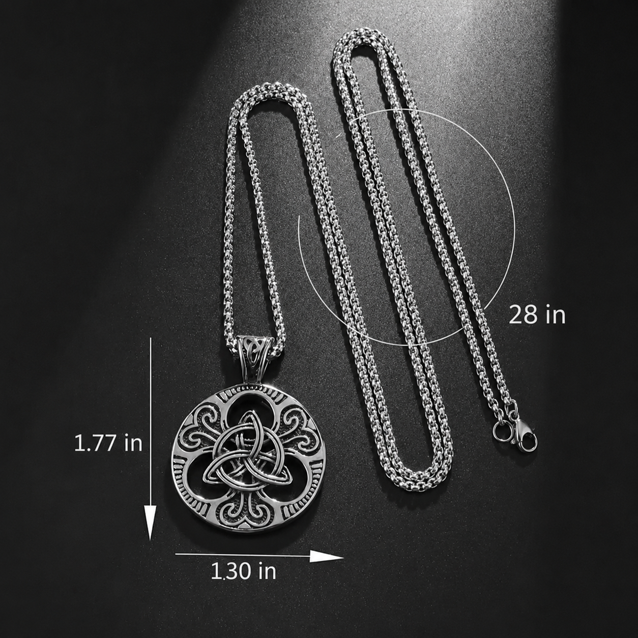 Celtic Trinity Knot Stainless Steel Necklace