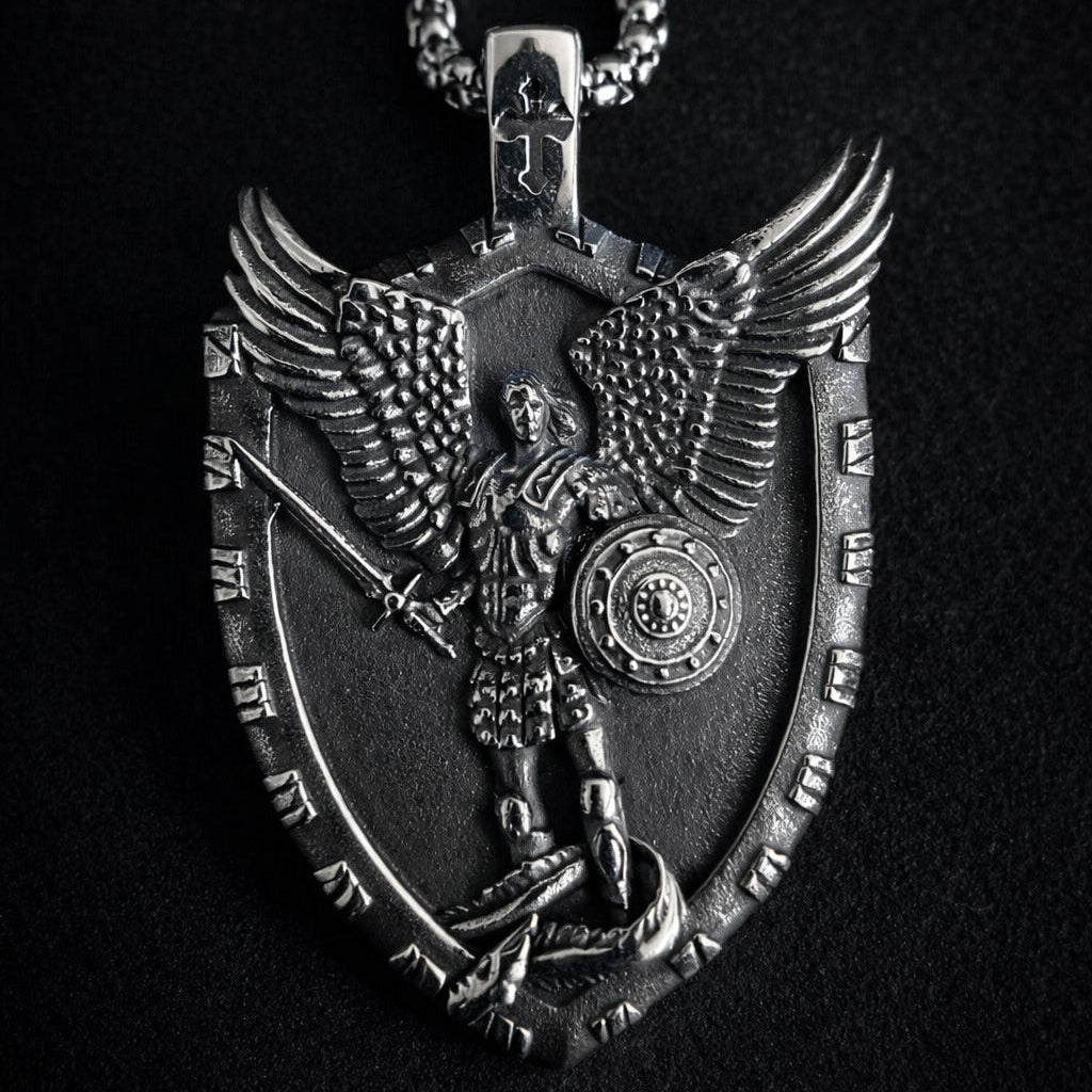 Archangel Michael Necklace – Shield Pendant